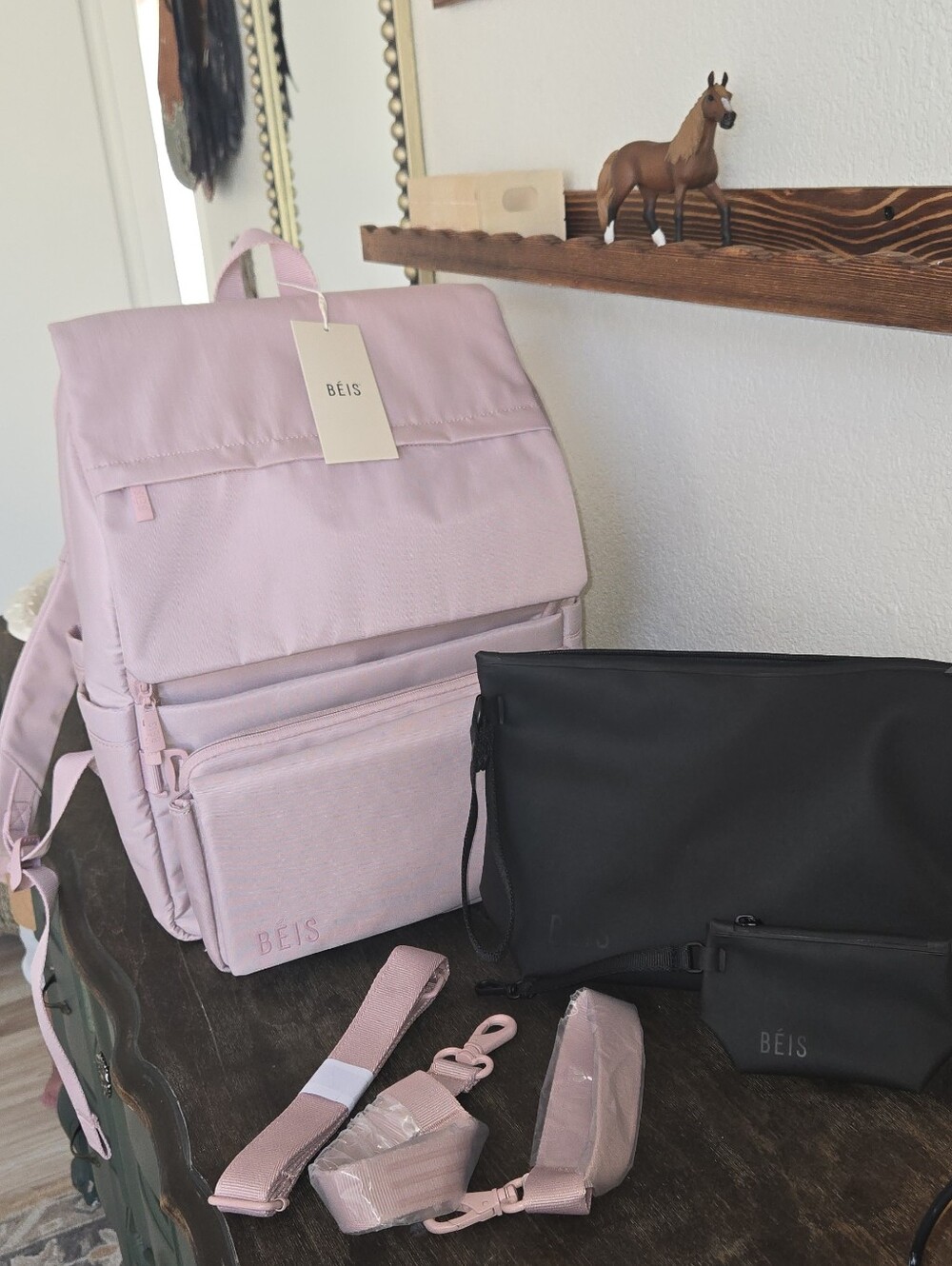 Beis Ultimate Diaper Backpack In Atlas Pink - Picture 4 of 10